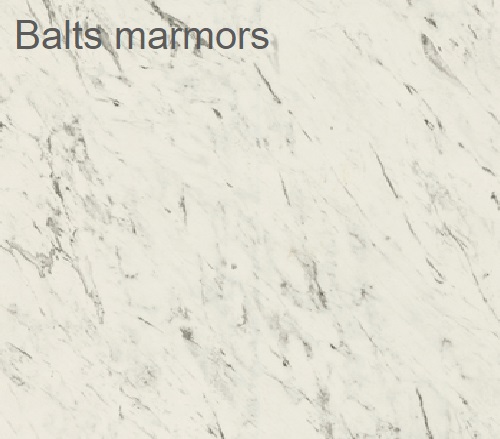 Fasādes MONO-MDF Balts marmors_virsma