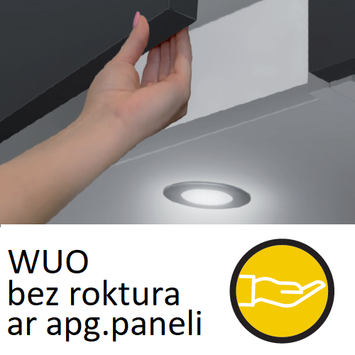 Rokturis MONO-P2 WUO - bezroktura atvēršana
 + apgaismojuma panelis